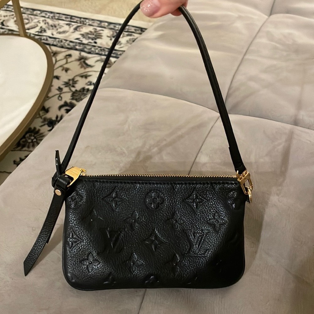Louis Vuitton Pochette Monogram Empreinte in Black